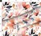 Pastel Flowers Watercolor Botanical Scattered Leaves Custom Printed Fabric by Spoonflower Various Fabrics by the Yard or Fat Quarter